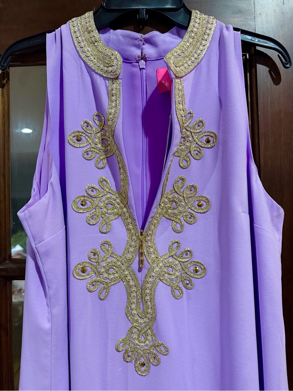 Lilly Pulitzer Lavender Maxi Dress with Gold Embroidery - Picture 3 of 5